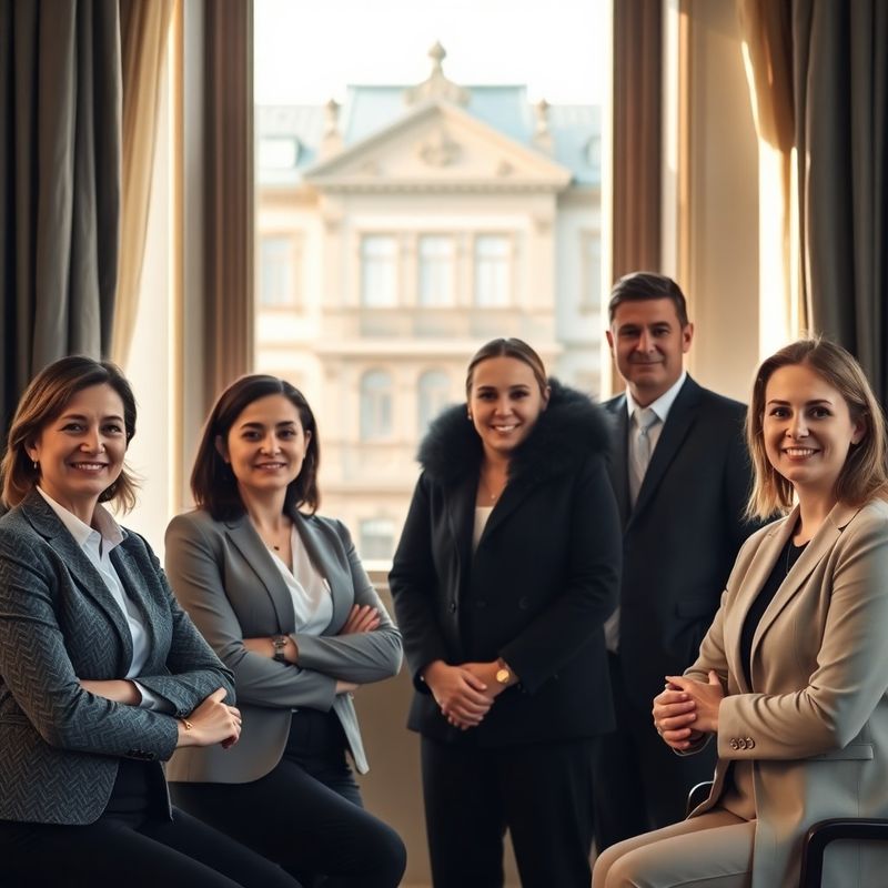Čtyři poradci Českého Kanceláře v zasedací místnosti v Olomouci